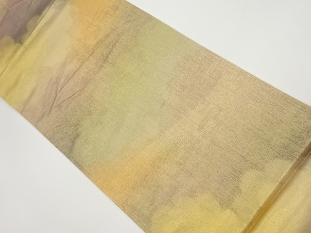 JAPANESE KIMONO / VINTAGE FUKURO OBI / WOVEN ABSTRACT CLOUD